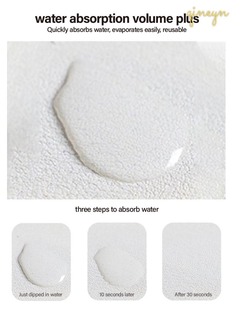 [Water Absorbing and Oil Repelling] Rose Flower Kitchen Bathroom Siliceous Clay Drain Pad