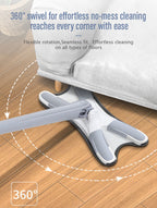 Hand-free rotating floor mop