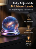 Topacme™ Deep Sea & Star Hologram Projector | Large-sphere projection & 4K immersive visuals. Instantly soothe your night!
