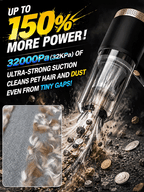 🌪️⚡ 32,000 Pa storm-force suction erases all dirt instantly!