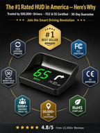 【Smart In-Car HUD Co-Pilot】Works on Sedans, SUVs, Pickups, RVs, and More! 30-Day Risk-Free Trial
