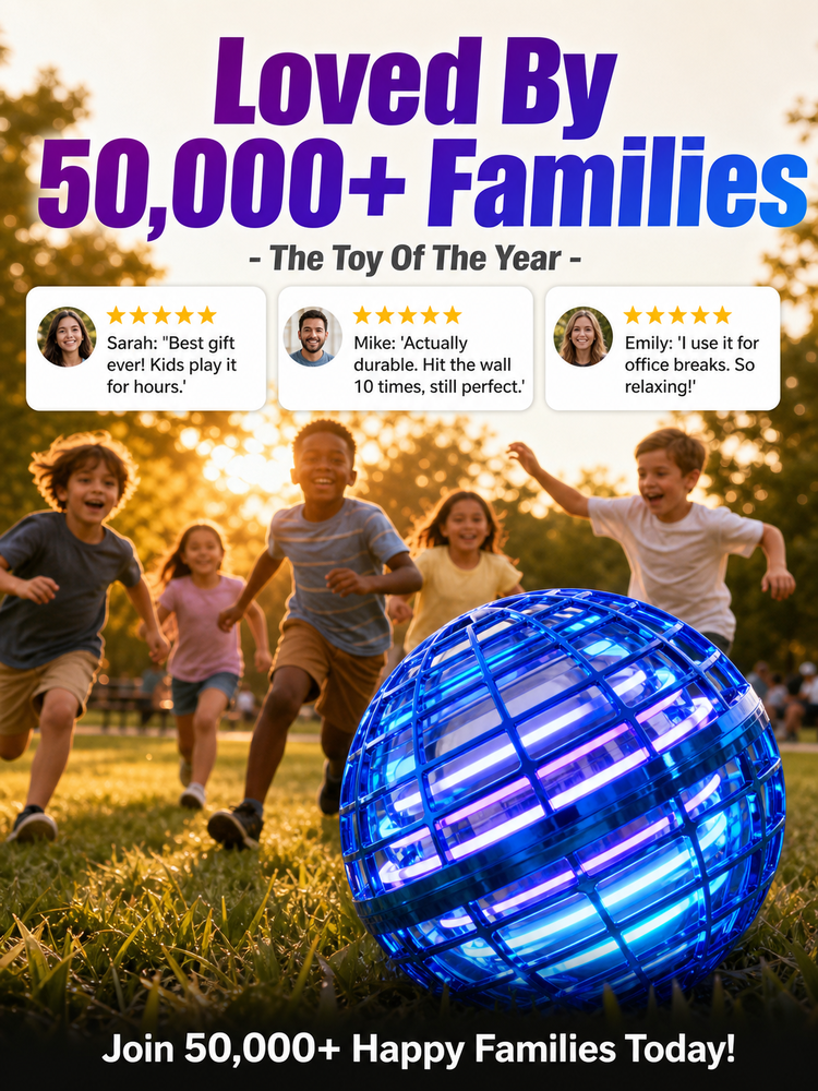 【AI Boomerang】🤩FlyBack Pro™ Release Pressure Flying Ball Toy- Auto-returns to hand, interactive flying ball
