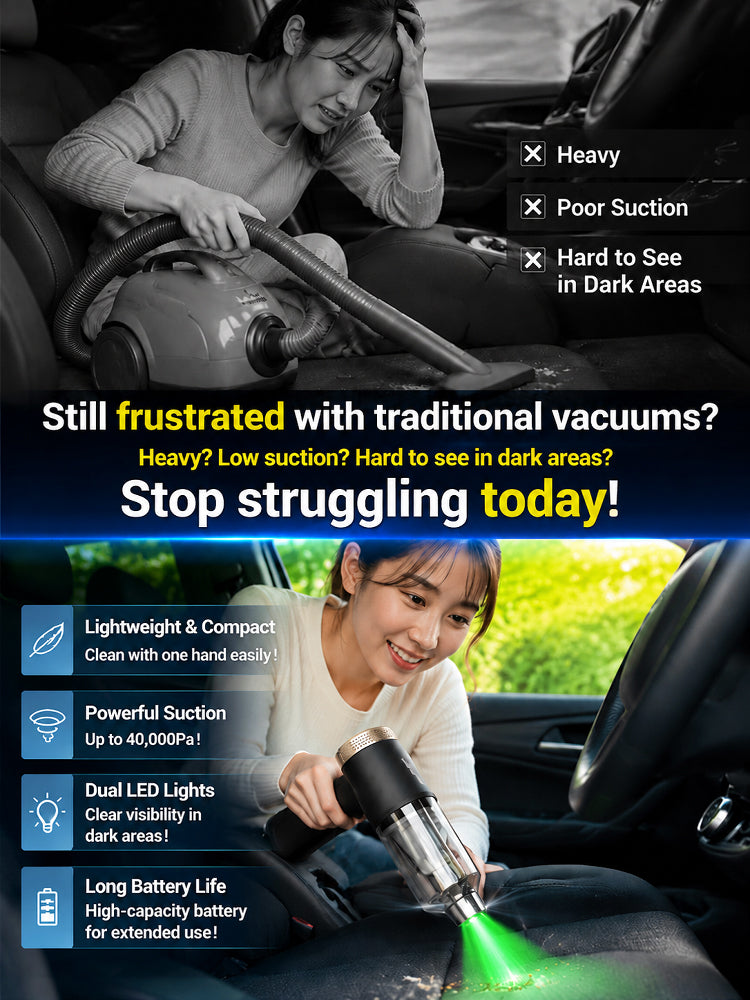🌪️⚡ 32,000 Pa storm-force suction erases all dirt instantly!