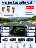 【Smart In-Car HUD Co-Pilot】Works on Sedans, SUVs, Pickups, RVs, and More! 30-Day Risk-Free Trial
