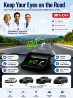 【Smart In-Car HUD Co-Pilot】Works on Sedans, SUVs, Pickups, RVs, and More! 30-Day Risk-Free Trial